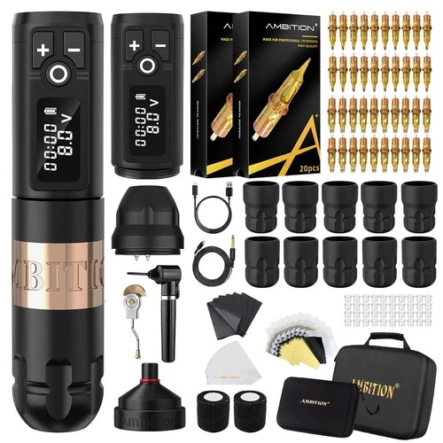 Ambition Soldier Tattoo Kit Wireless Tattoo Machine Kit Complete with Extra 2... - product listing photo
