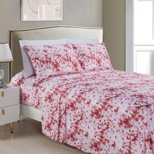 Elegant Comfort 6-Piece Colorful Tie Dye Pattern Sheet Set - Soft as a Hotel Pre