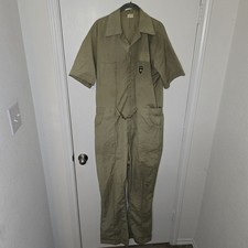 Distressed VTG Mens Work Uniform Coveralls Bib Military Sears Sz 42 Long Utility