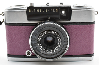 ▶️ N MINT OLYMPUS PEN EE-3 Purple Half Frame 35mm Film Camera