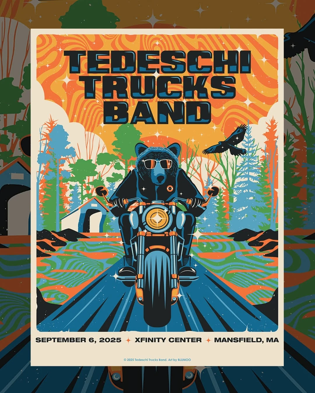 Tedeschi Trucks Band in Mansfield MA Concert September 6 2025 Poster