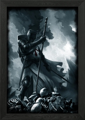 Kreuzritter Tempelritter 1 gerahmtes Wandbild Poster Leinwanddruck Bild