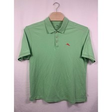 Tommy Bahama Mens XL Green Supima Cotton Blend Short Sleeve Marlin Polo Shirt