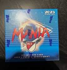 2025 Topps Chrome Mania MLS Soccer Factory Sealed Hobby Box Seal Torn