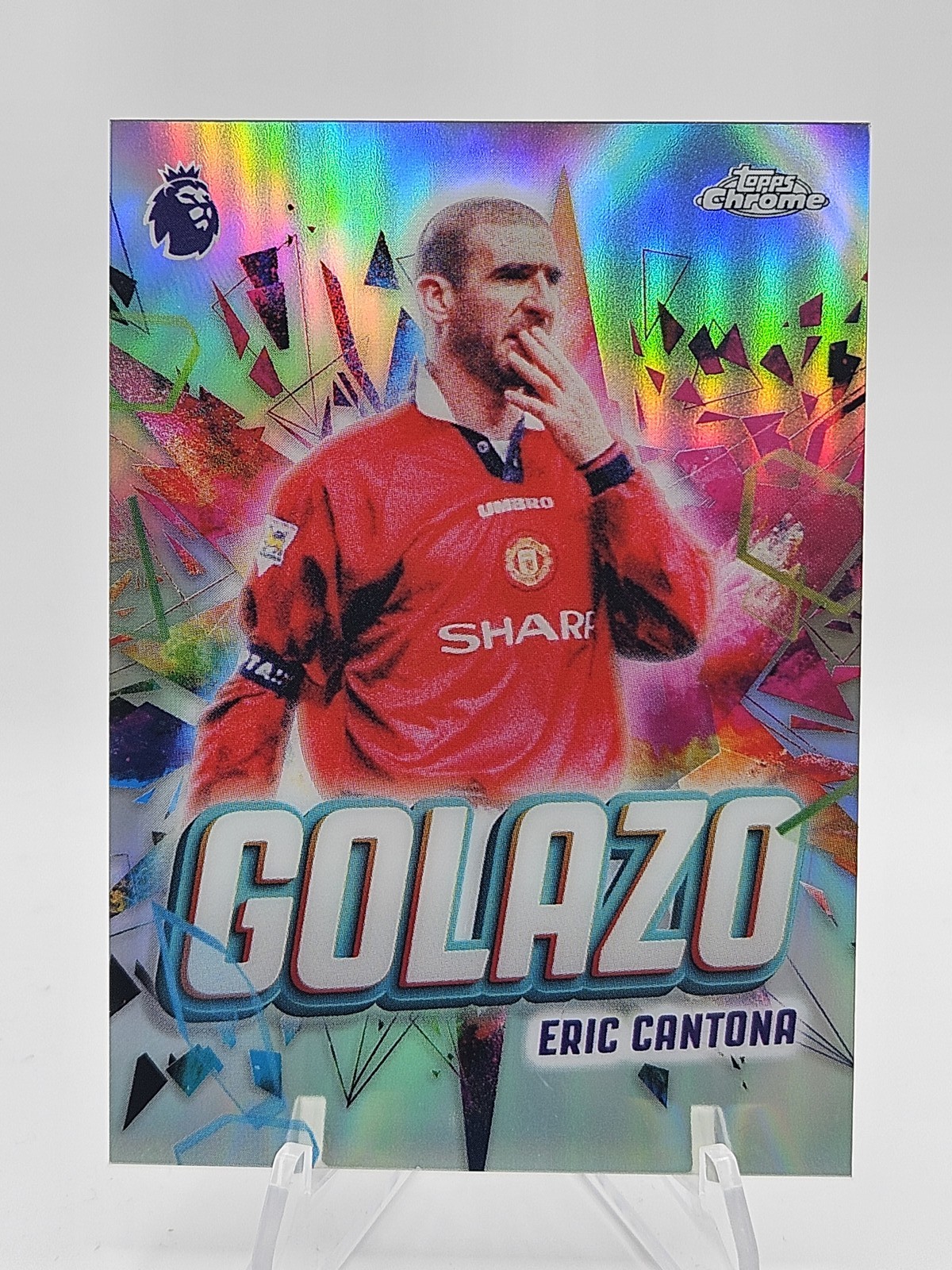 Carte Premier Pull Eric Cantona Manchester Utd 2025/2026 Topps #PP14 - État Near Mint