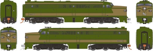Trenes Rapido 023044 HO CN Demo PA-1 + PA-1 Diesel Loco DC/Silent #9077, 9078 | Condition: New