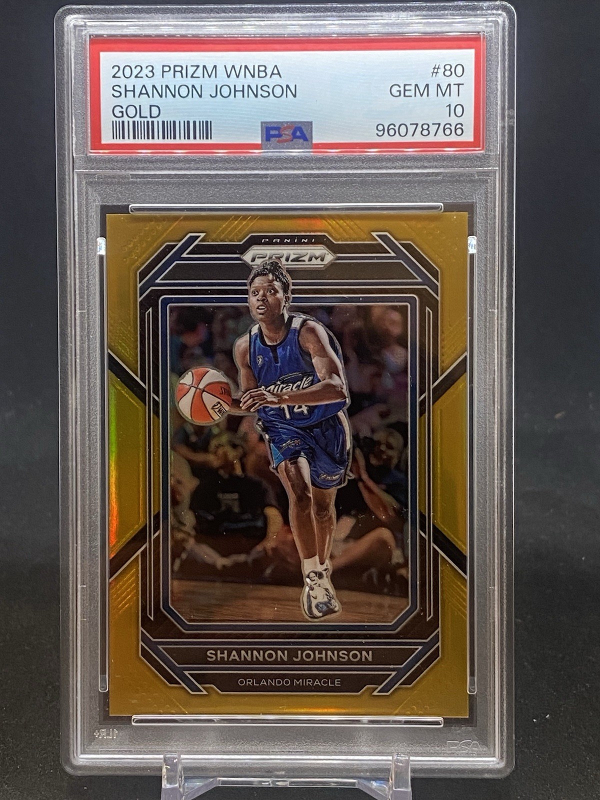 2023-24 Prizm WNBA Shannon Johnson Gold #6/10 PSA 10 Gem Mint
