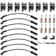 8 Set UF413 Ignition Coils 41-962 Spark Plug Spark Plug Wires For Chevrolet GMC