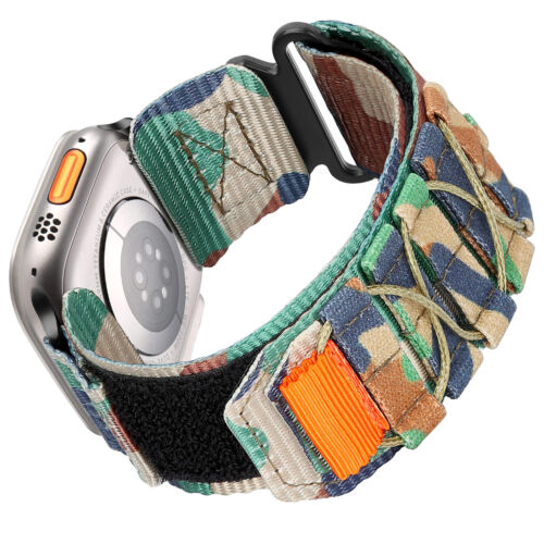 Rugged Military Nylon Strap Band For Apple Watch Ultra 2 Series 10 9 8 7 6 5 4 3 - Picture 14 of 17