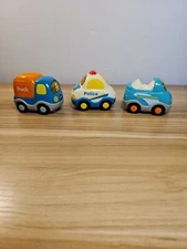 3  V Tech Go Go Smart Wheels Convertible Car Police Car Truck Vehicle