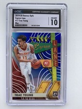 2019 Trae Young Donruss Optic Express Lane Blue SN#/85 GEM MINT 10