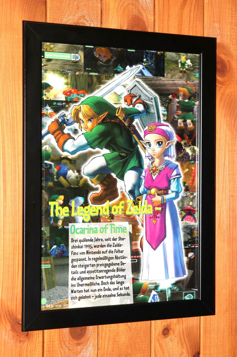 1999 The Legend of Zelda Ocarina of Time N64 Vintage Promo Poster