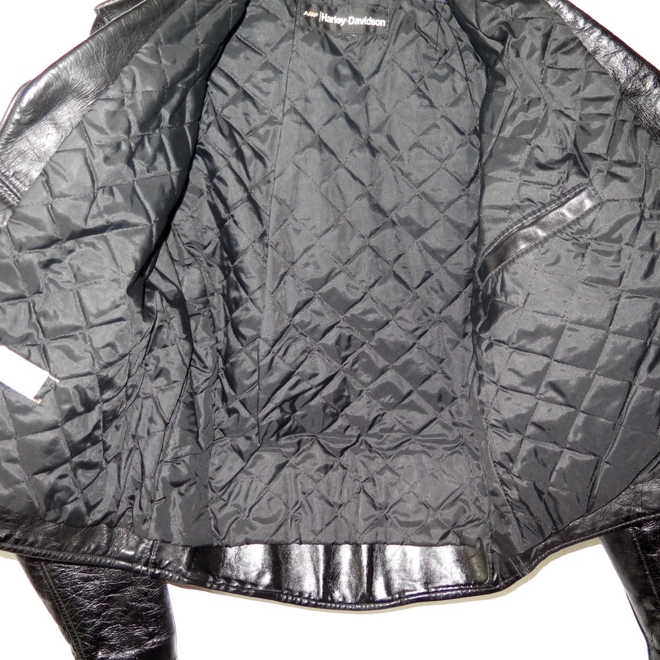 CHAQUETA DE CUERO VINTAGE HARLEY DAVIDSON AMF AÑOS 70 TALLA 36 BIKER BIKE CHAMP Foto 3 de 4