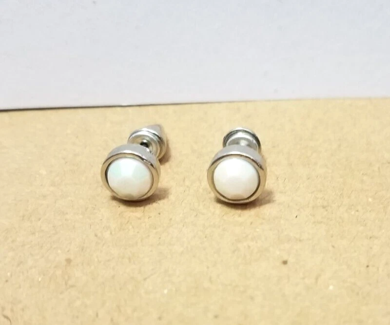 Silver Tone Multi Color Rhinestone Fake  Ear Taper Cheater Expander Stretcher - Image 3 of 4