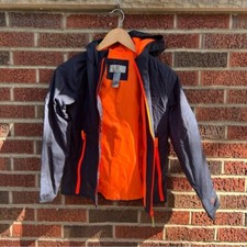 Champion Navy Blue and Orange Boy s Weather Full Zip Jacket