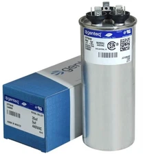 35+5 uF 440 VAC Genteq GE Capacitor 35/5 Dual MFD Run Round C4355R 97F9848