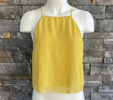 Aritizia Brand Wilfred Yellow Silk Women’s Halter Size S