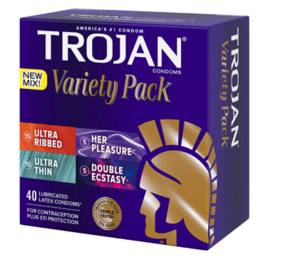 TROJAN Pleasure Pack Assorted Condoms, 40-count New Mix | eBay