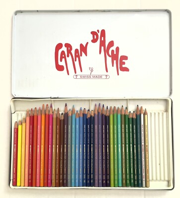 Vtg 90s CARAN D'ACHE DACHE Supracolor I Water Soluble 35 Pencils