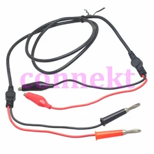 dual Alligator clip to Banana plug probe test leads 1M