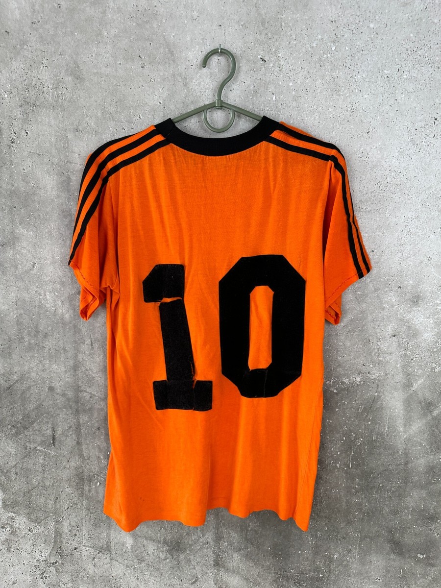 日の丸 adidas ユニホーム 1980年代 サイズO（177cm） レア品 NETHERLANDS NATIONAL TEAM 1970-1980 HOME FOOTBALL SHIRT #10