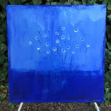 KEITH DRISCOLL Original MODERN ABSTRACT FLORAL STILL LIFE Impasto Oil on Canvas