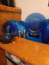 Avon Royal Sapphire Blue Dishes - 40-piece place setting PLUS S/P Shakers
