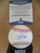 BOBBY BRADLEY CLEVELAND INDIANS ROOKIE YEAR SIGNED ML BASEBALL BECKETT R03078