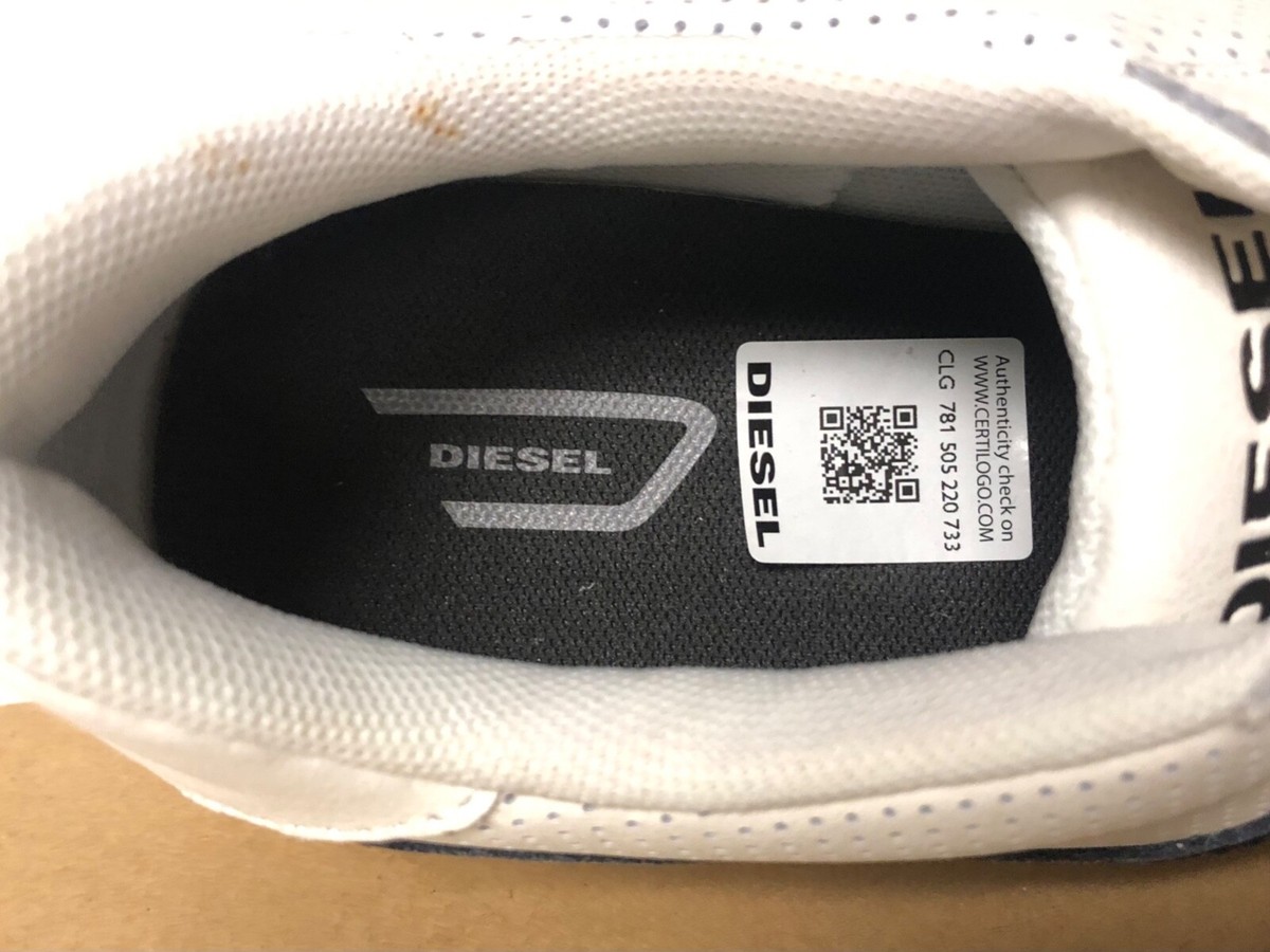 Baskets Diesel Gotcha Anthracite Blanc Taille 9.5 US - Cuir - Occasion Excellent état
