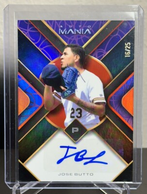 2023 Wild Card Auto Mania Baseball Jose Butto #AM-TH37 Purple Triangle /25 Auto