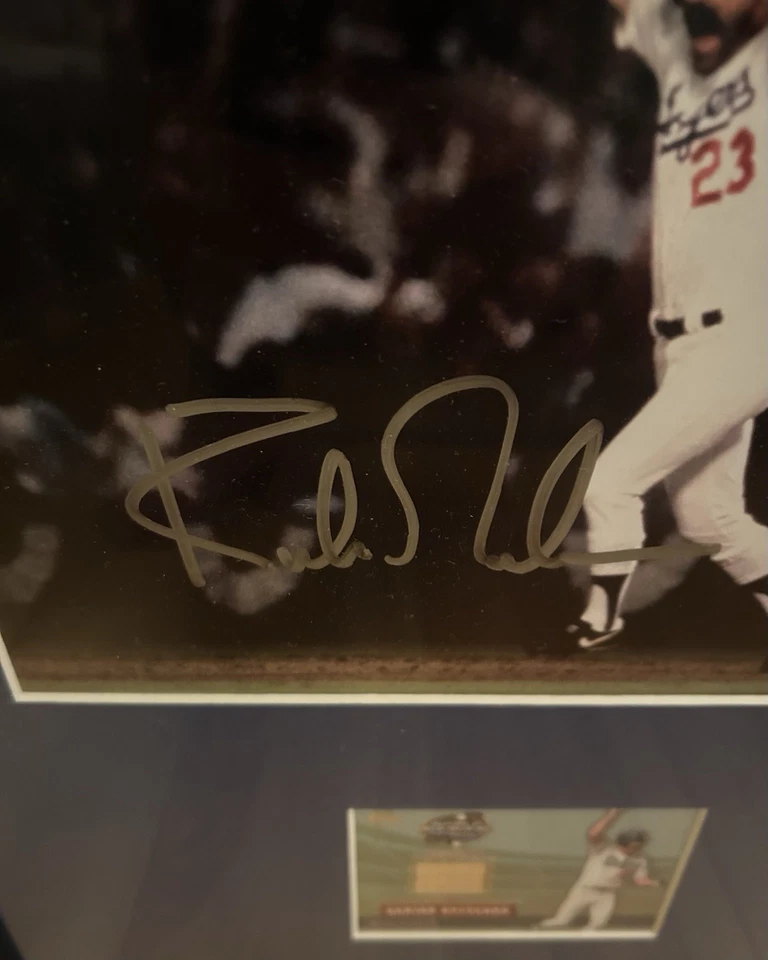 Tarjeta de murciélago usada firmada por Kirk Gibson con foto y juego - Los Angeles Dodgers Foto 4 de 4