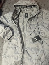 UNDER ARMOUR STORM COLDGEAR GRAY JACKET HOODIE SIZE M MEN NWT   