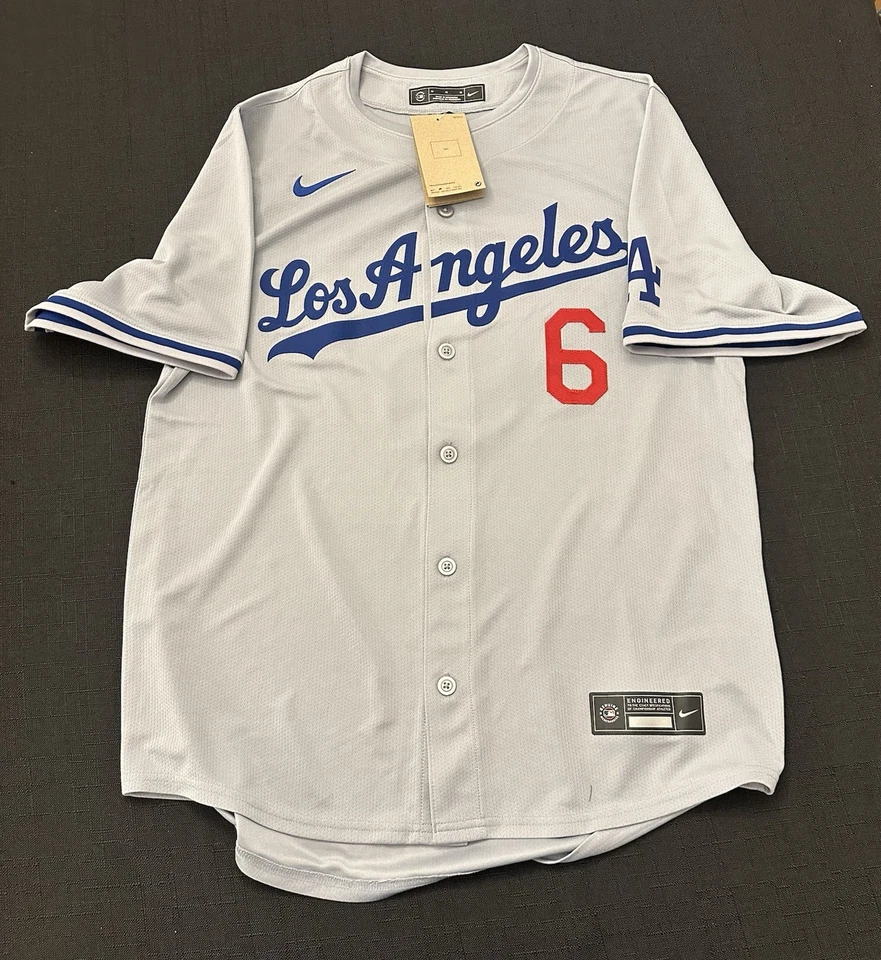 Hye Seong Kim Signed Authentic Road Grey Dodgers Jersey Autographed Auto PSA COA - Image 4 of 4