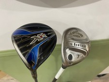 Ladies Callaway xr16 driver and big Bertha 9 wood golf clubs left handed 