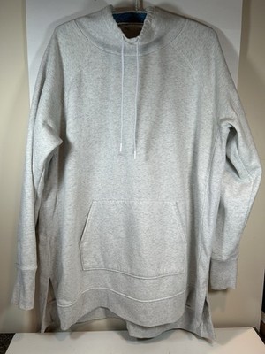 Tek Gear Active Wear Womens 2X Gray Cowl Neck Ultrasoft Fleece Slit Sides
