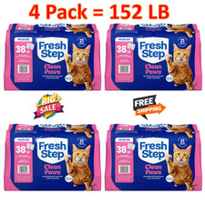 152 LB / 4 Pack - Fresh Step Clean Paws Multi-Cat Litter with Febreze