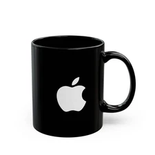 Apple Black Ceramic Coffee Mug 11oz – Tea, Hot Chocolate Cup