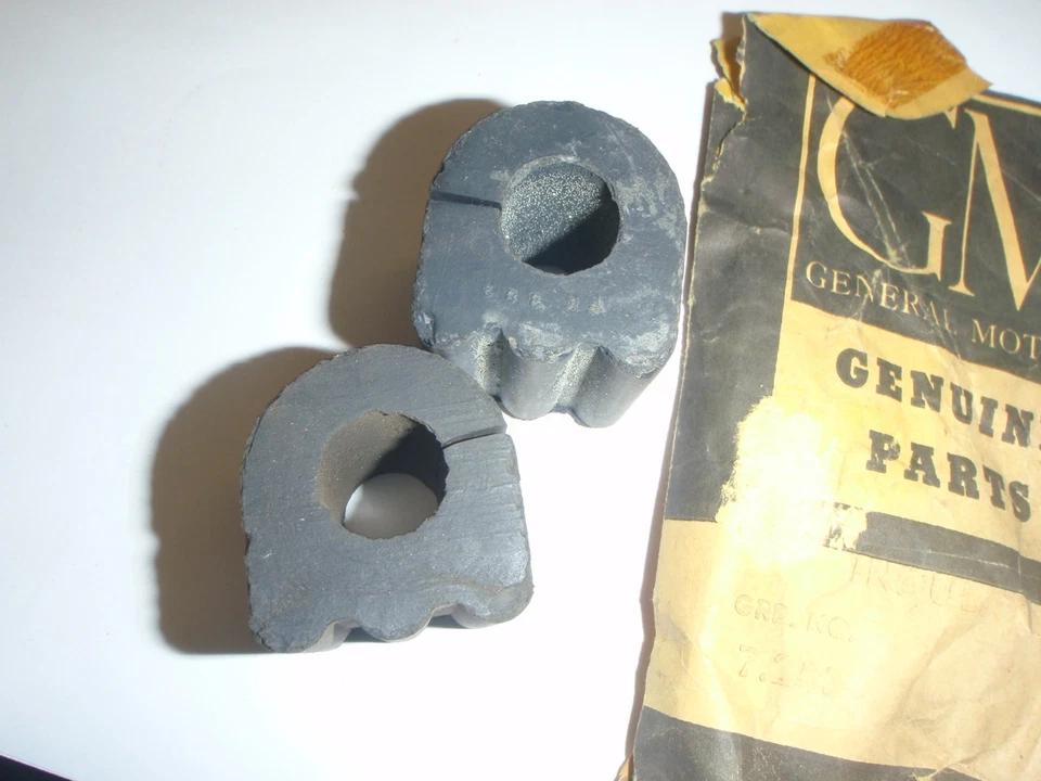 2 bujes de goma estabilizador delantero/barra estabilizadora GM 1949-1957 Pontiac NOS Foto 3 de 4