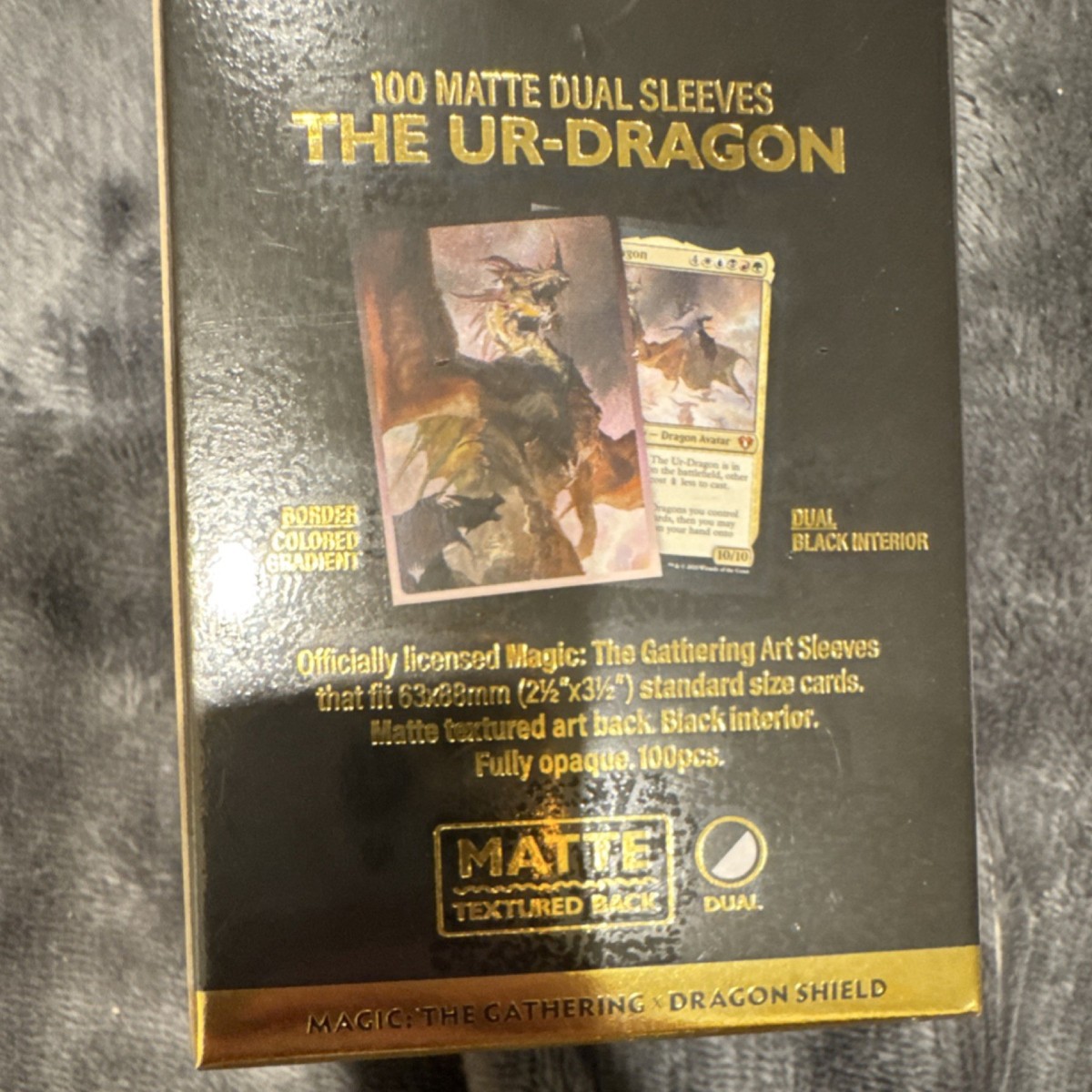 ur dragon card sleeves Commander Masters The Ur-Dragon Standard Deck Protector Sleeves (100ct) for  Magic: The Gathering