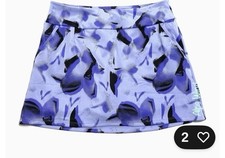 Adidas Ultimate365 Print Skort Skirt IS9726 Blue Spark Purple Black Golf XL NWT