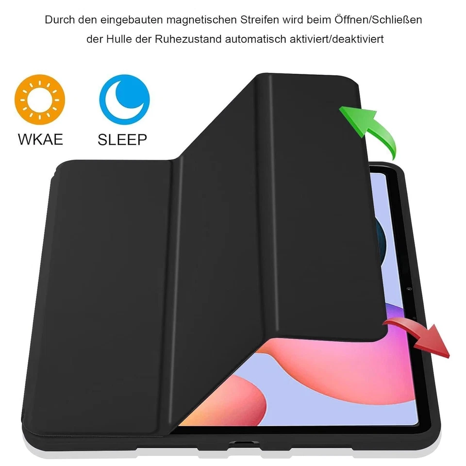 Housse Smart Cover Tablette Anti-rayures Pour Samsung Galaxy Tab, Support - Photo 3/4
