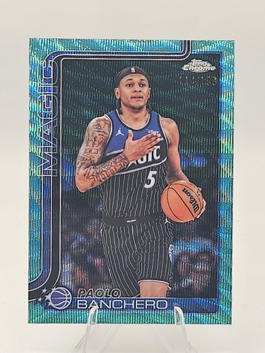 2026 Topps Chrome Update #5 Paolo Banchero Aqua wave /199 Orlando Magic