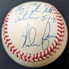 Nolan Ryan Signed Autographed Official AL Baseball JSA 7th No Hitter Rangers