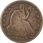1854-O SEATED LIBERTY HALF DOLLAR, ARROWS - PLEASING CIRCULATED EXAMPLE!