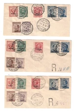 Lot of 3 1913 Italian Aegean Islands Caso Karki Rodi Registered Cover Pieces