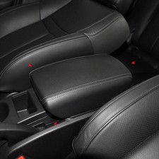 Schwarz leder Mittelarmlehne Armlehne Abdeckung Deckel Für Nissan Qashqai 08-17