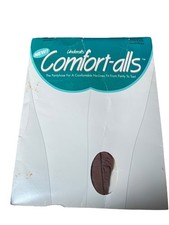 Vtg Comfort-Alls No Lines from Panty to Toe Pantyhose, Size Queen Suntan NOS