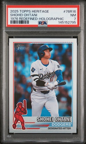 2025 TOPPS HERITAGE 1976 REDEFINED HOLO #76R16 SHOHEI OHTANI PSA 7