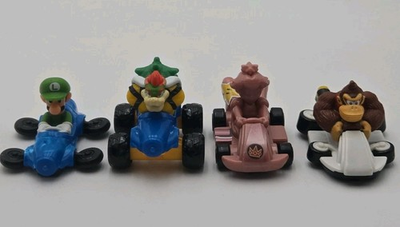 #ad Mario Kart Mini Racers Lot Luigi Bowser Donkey Kong Pink Gold Peach Nintendo $10.00