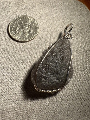 5.1g/Authentic Raw Arizona Cintamani Saffordite Tektite Necklace/ around 5.1g - Picture 3 of 10